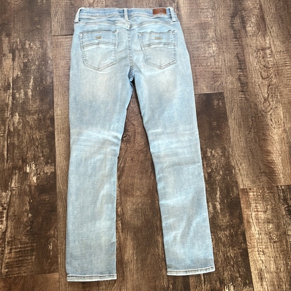 RSQ London Skinny Distressed Denim Jeans, Size 29x30, Light Wash Mixed Materials - Picture 7 of 11
